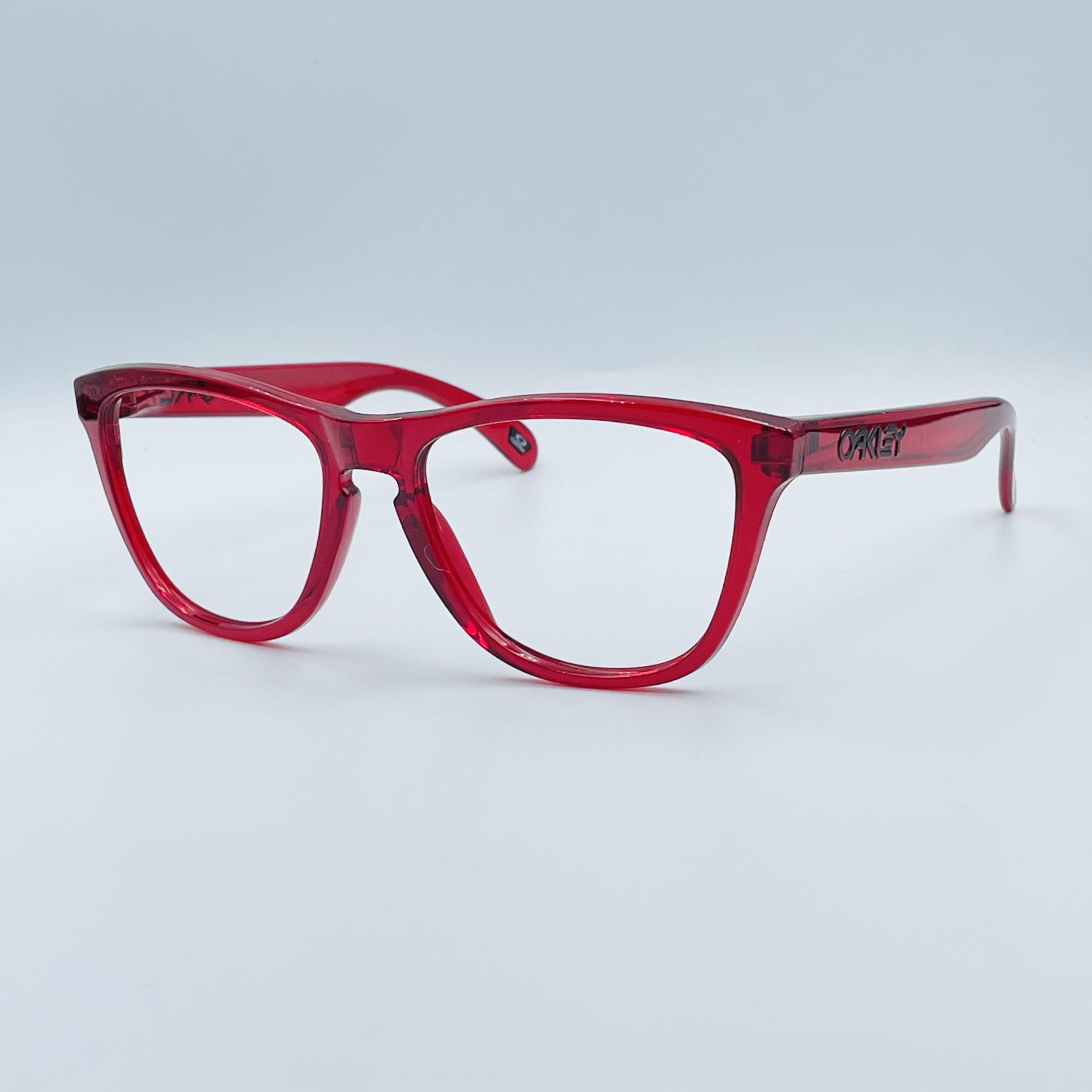 Rare Oakley Frogskins Crystal Red Frame only Men s Fashion