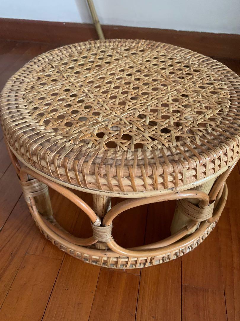 Rattan clearance low stool