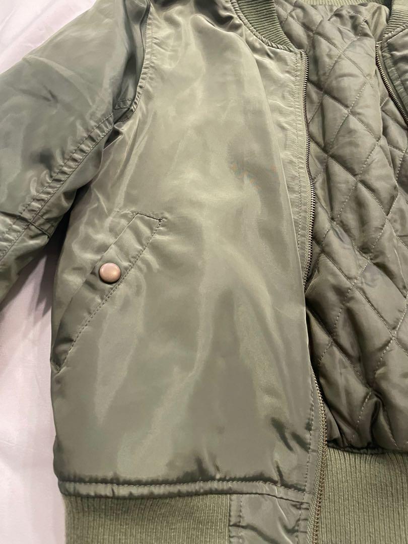 Sage Green Bomber Jacket, Women's Fashion, Coats, Jackets and Outerwear