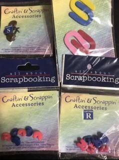 Set of Scrapbooking Bead, Foam and Fastener Letters