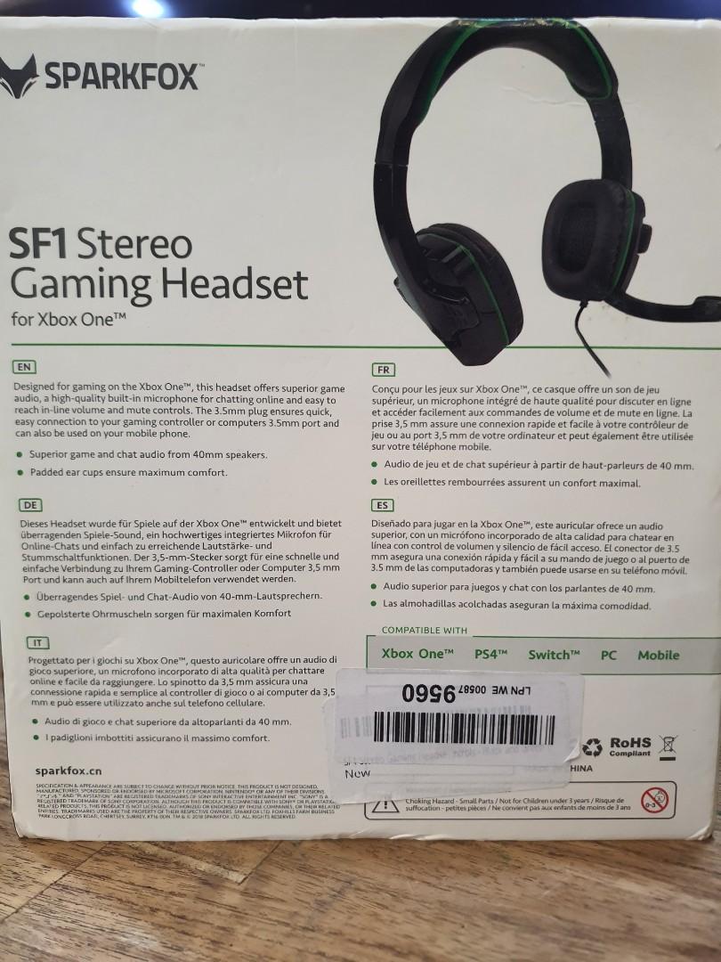 Sparkfox sf1 stereo discount headset