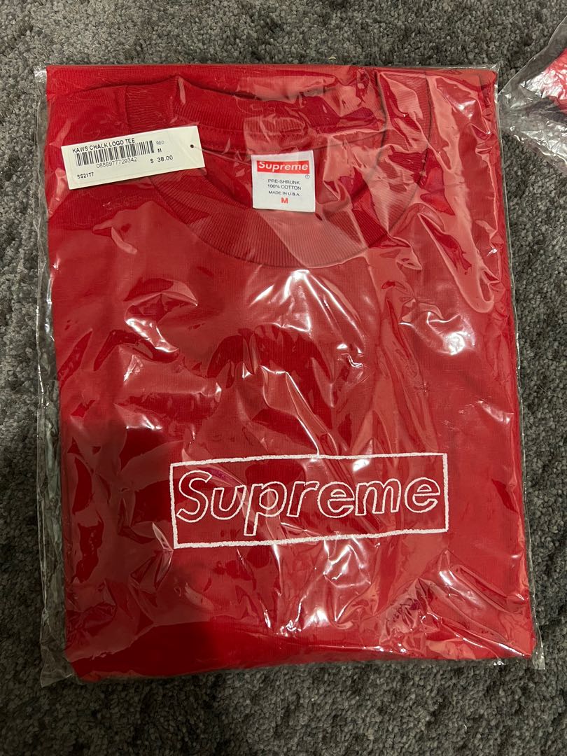 Supreme - Kaws Chalk Logo Hoodie - Men - Cotton - XXL - Red