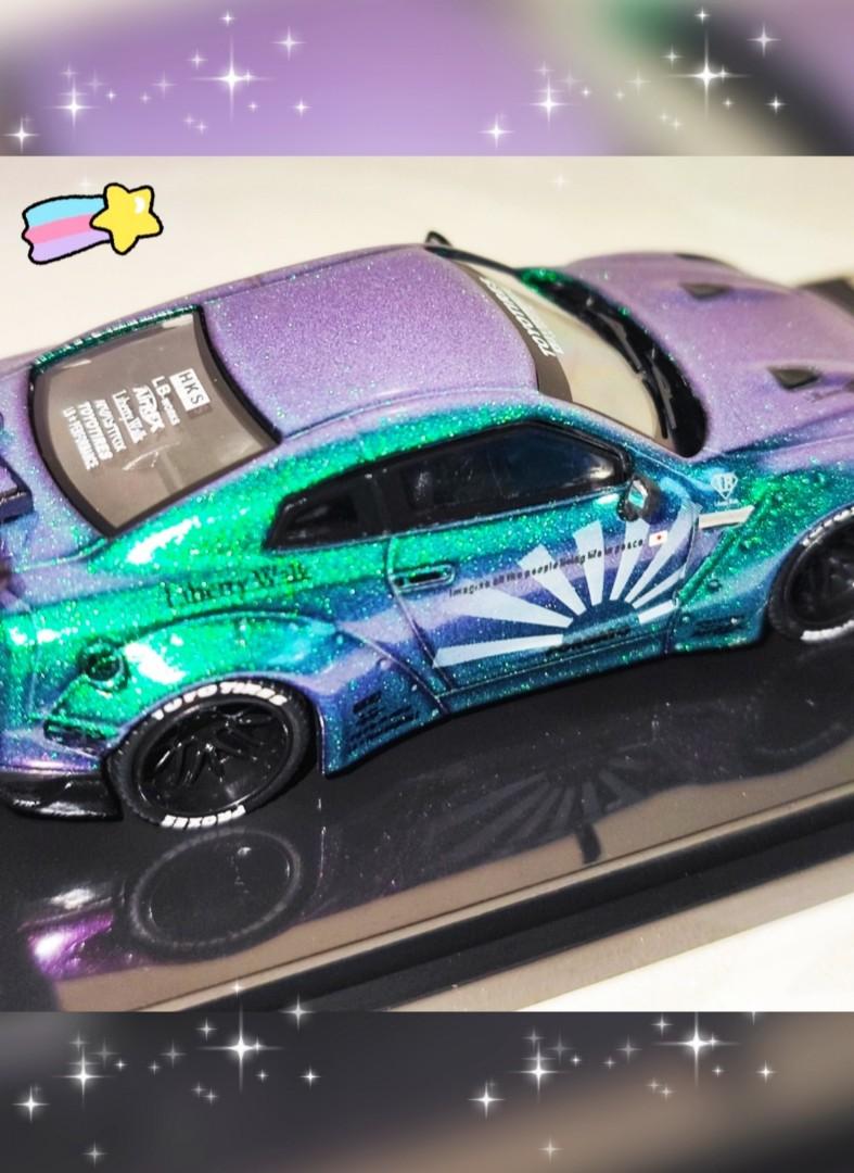 TIME MODEL 1:64 Nissan Skyline GT-R R35(Chameleon w/GT WING), 興趣及遊戲, 玩具 ...