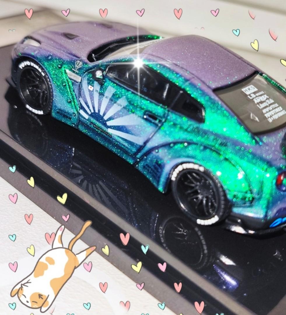 TIME MODEL 1:64 Nissan Skyline GT-R R35(Chameleon w/GT WING), 興趣及遊戲, 玩具 ...