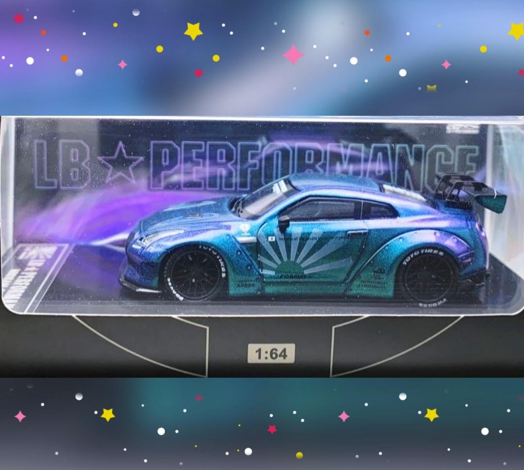 TIME MODEL 1:64 Nissan Skyline GT-R R35(Chameleon w/GT WING), 興趣及遊戲, 玩具 ...