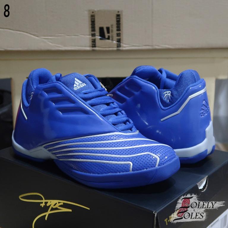 Adidas TMac 2 Restomod Shoes Mens 8.5 Tracy McGrady White Royal Blue  Basketball