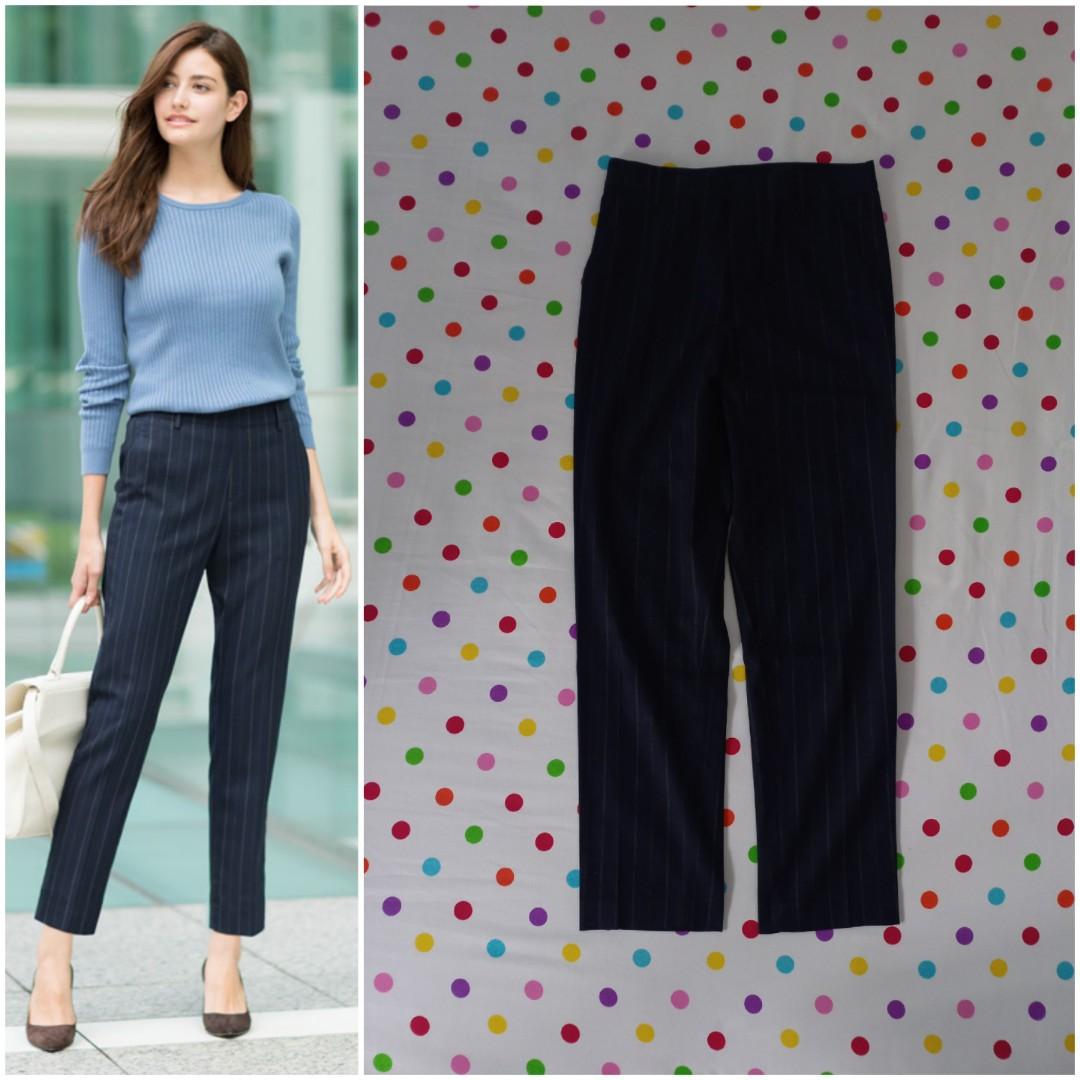 UNIQLO Ezy Ankle Length Pants Striped 
