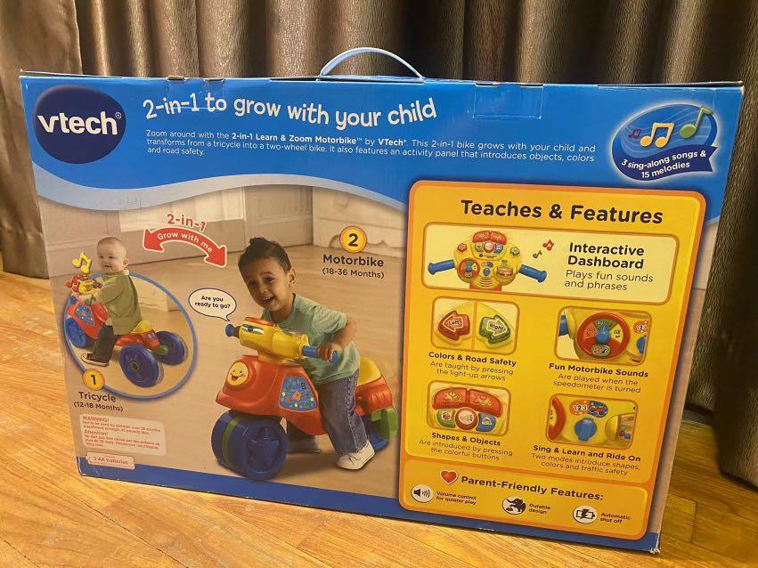 Vtech 2 in 1 learn and zoom motorbike pink hotsell