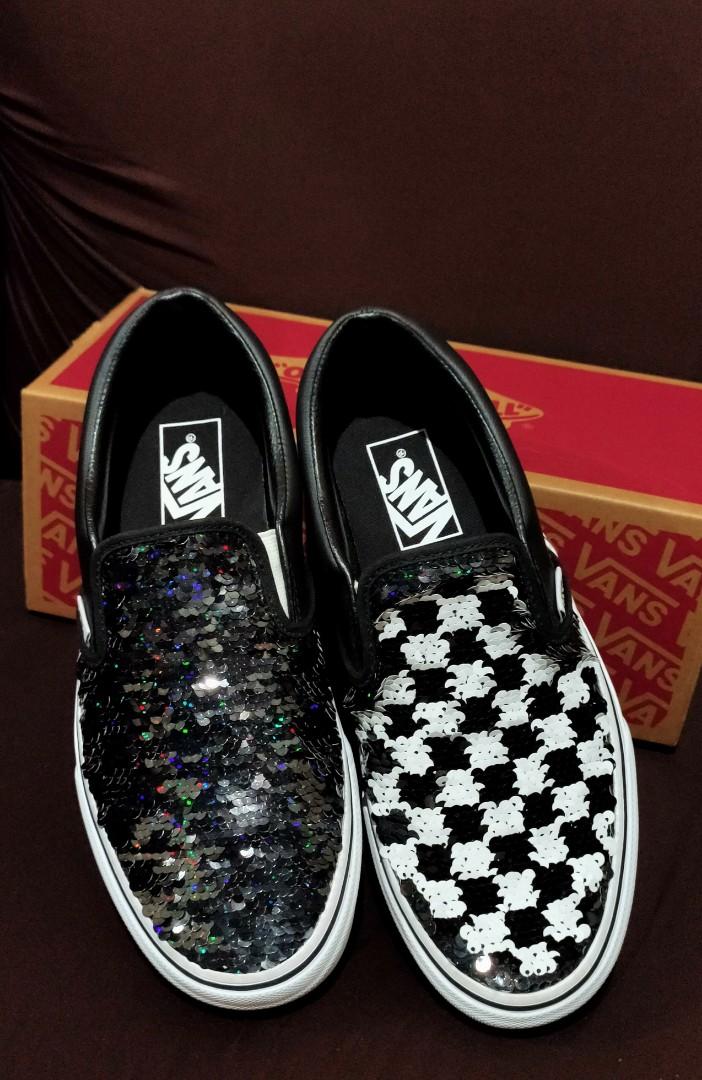 vans slip on flipping sequins skate shoe