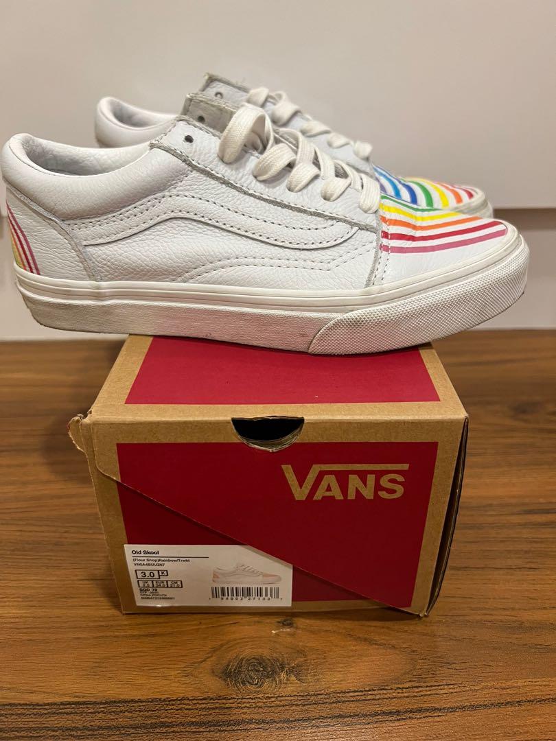 Rainbow lace best sale up vans