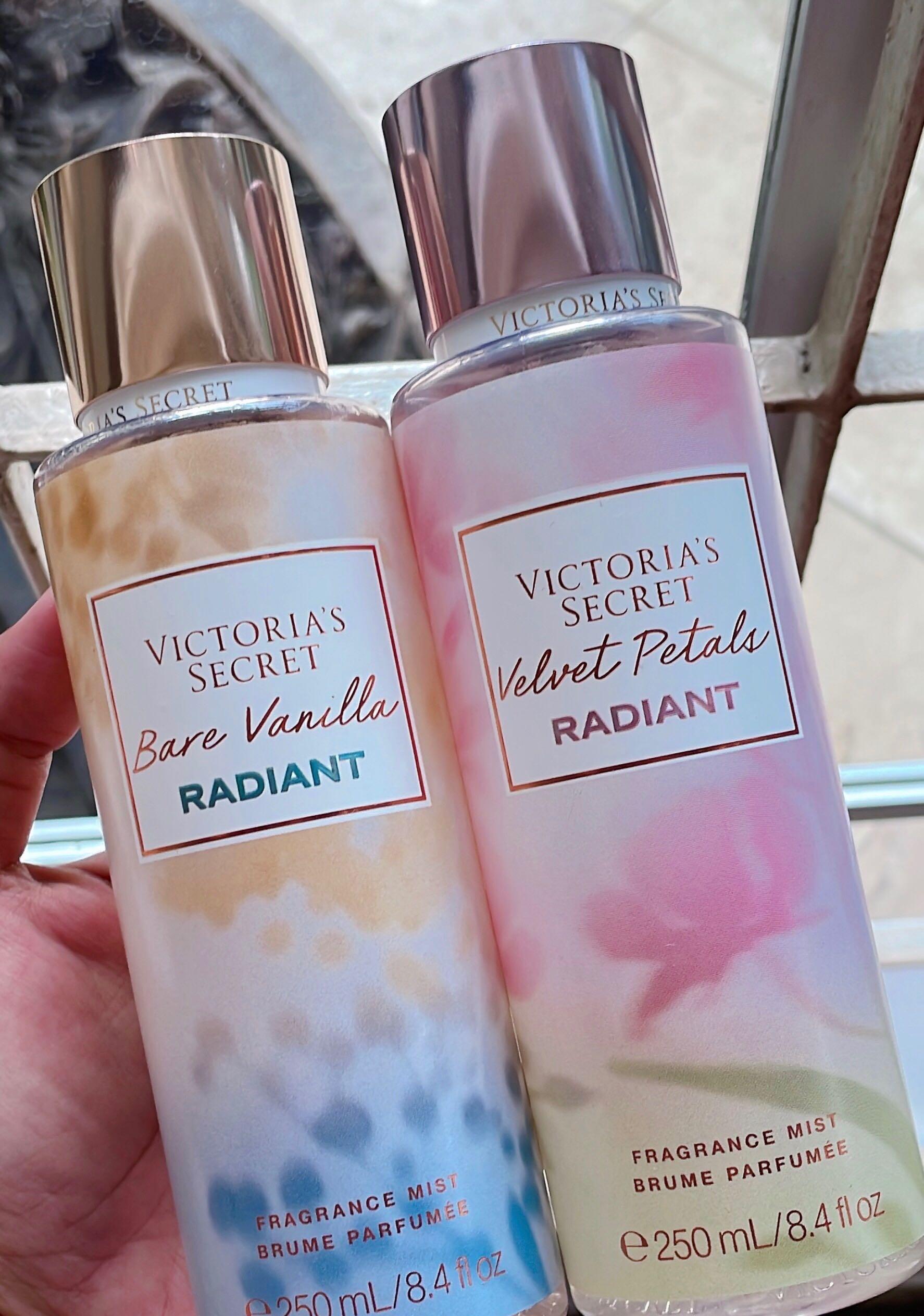 Share in bottle] Victoria's Secret mist ~ Bare Vanilla Radiant & Velvet  Petals Radiant, Kesehatan & Kecantikan, Parfum, Kuku & Lainnya di Carousell