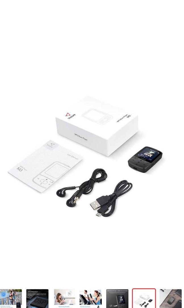 VICTURE M3 MP3 PLAYER CLIP 8GB BLUETOOTH FOR RUNNING SUPPORT TO 128GB