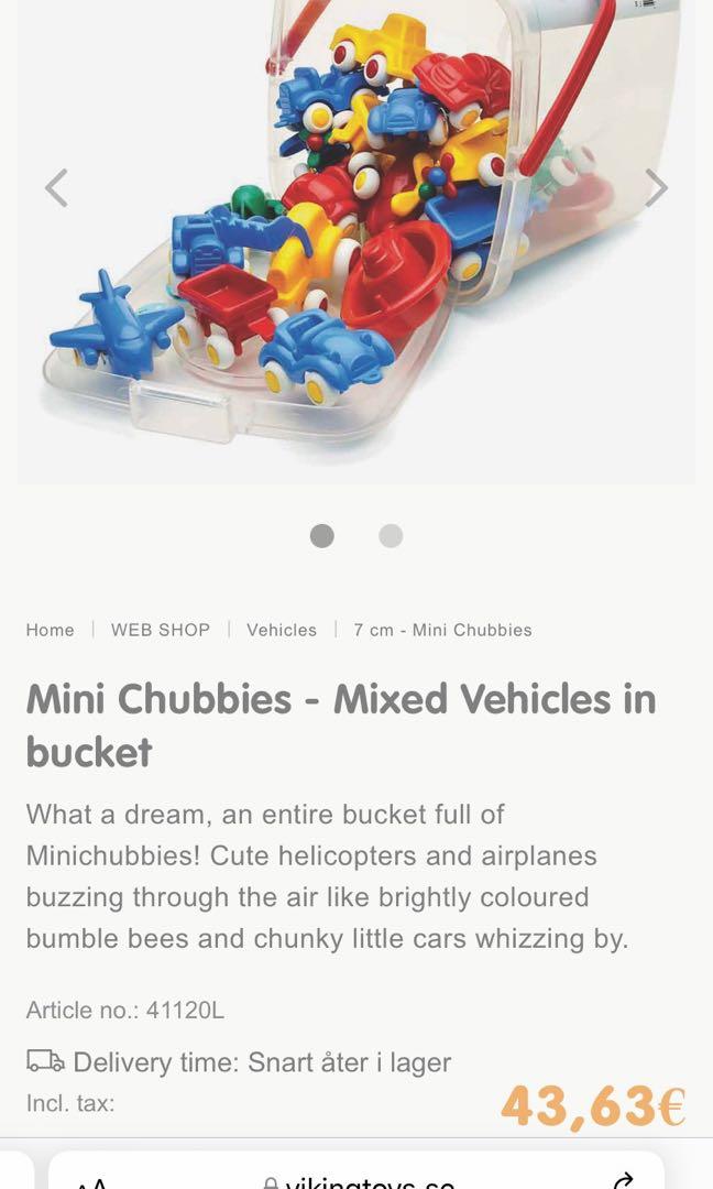 Vikings Toys Mini Chubbies Mixed Vehicles In Bucket 13 Pieces In Total Hobbies And Toys Toys 