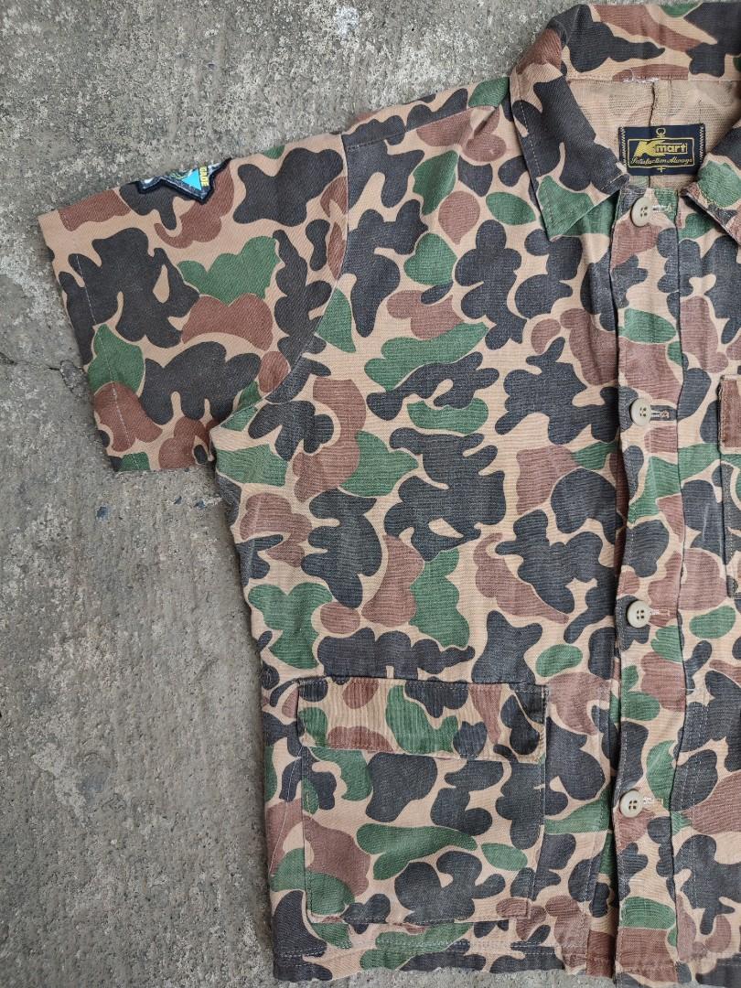 Vintage 80 s Kmart Camouflage Militia Shirt