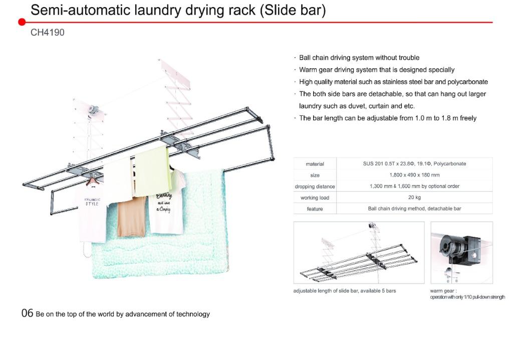Wellex CH4190 Laundry rack system, Furniture & Home Living, Home Improvement & Organisation