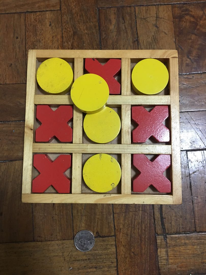 Wooden Tic-Tac-Toe, Hobbies & Toys, Toys & Games on Carousell