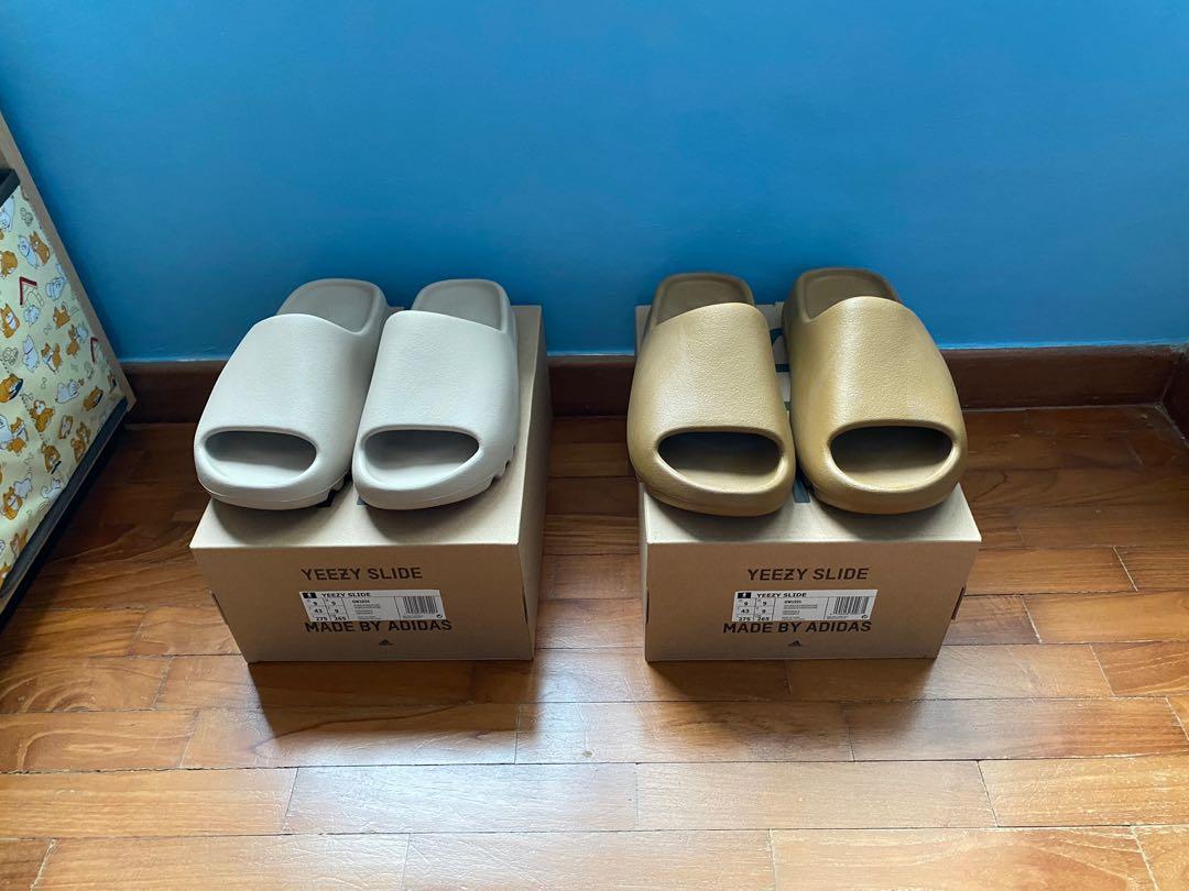 Yeezy Slide Pure u0026 Yeezy Slide Ochre, Men's Fashion, Footwear, Sneakers on  Carousell