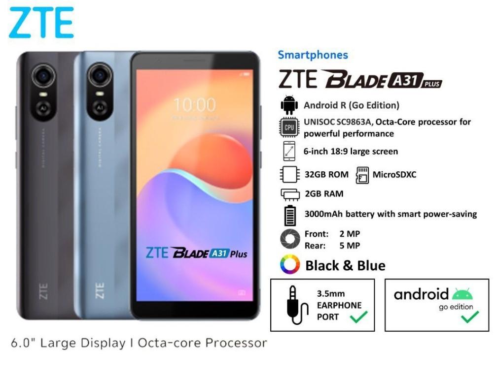 ZTE Blade A31 Plus Technical Specifications