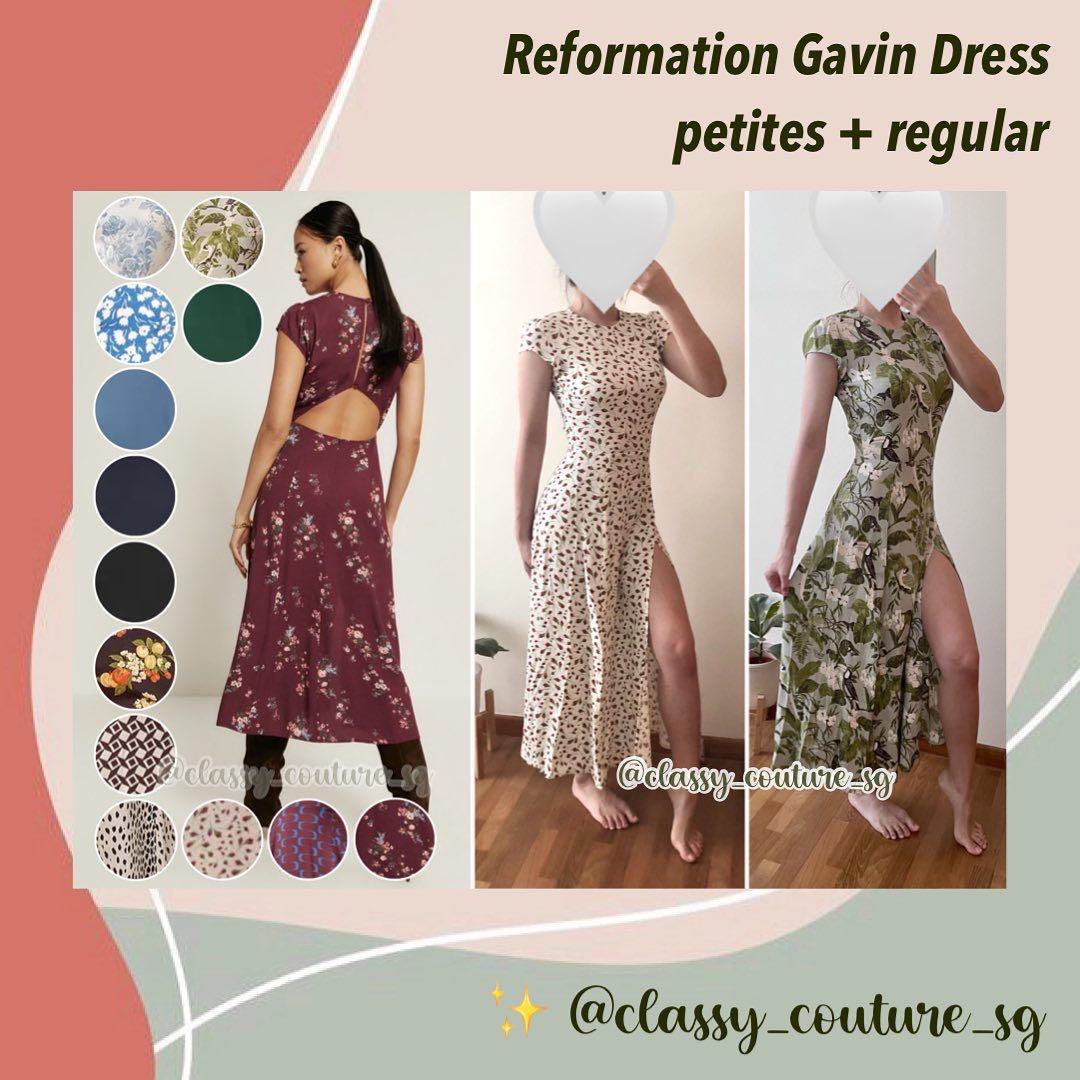 13 DESIGNS PETITES Authentic Reformation Gavin Dress in Marooned Morning Glory Rosaline Women s Fashion Dresses Sets Dresses on Carousell