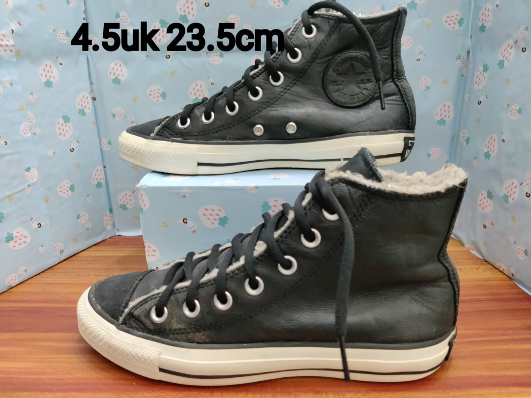 4.5uk converse leather kulit kasut bundle Women s Fashion