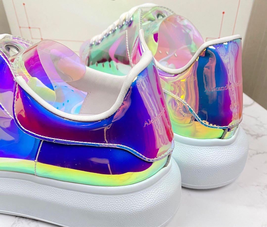 Alexander McQueen Holographic Sneakers | Sneakers, Black laces, Chuck  taylor sneakers