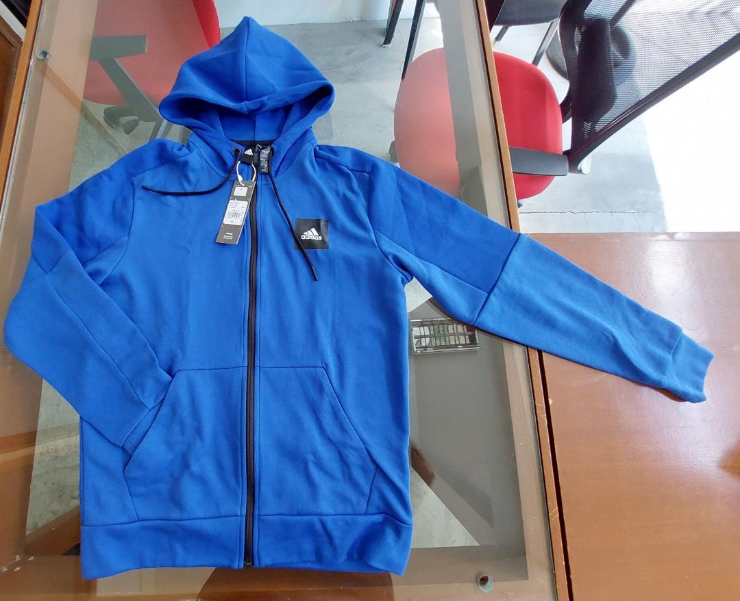 Authentic BNew Adidas Hoodie with Zipper (Category: Coats, Jackets and Outerwear) located in Quezon City. Submitted by cinco.plus.apparel (Listing ID 1132748314, Image 3). Description: ‼️ Brand New For Sale ‼️ Authentic Adidas Hoodie with Zipper size: Medium dimensions : L 70cm x W 53cm (Sleeves: 64cm) condition : Brand New Price : 2,800 3 pcs available different designs, if 3 kukunin 2,500 each na lang 😊 Mode of Payment: 👌🏻 Payment first po t