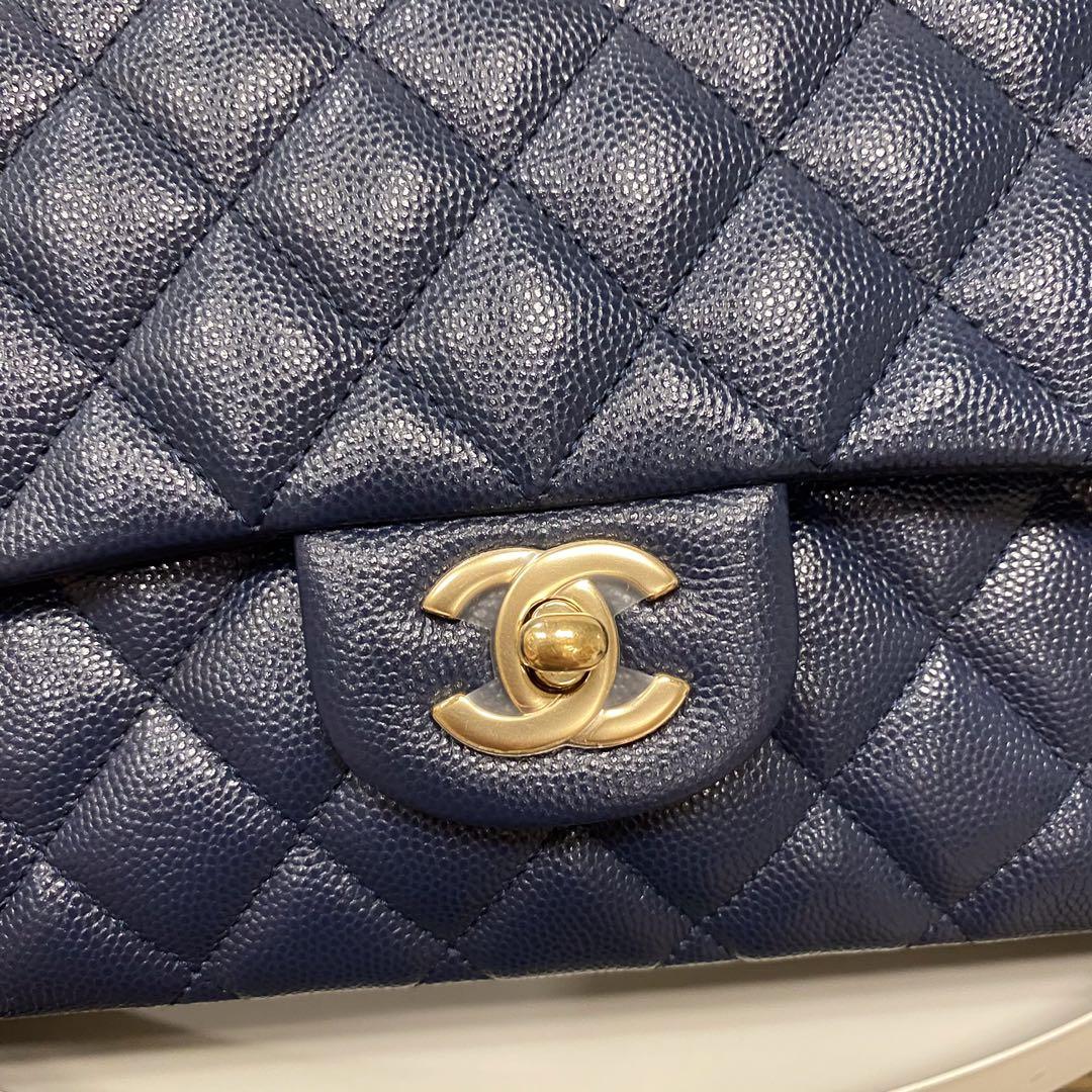 Authentic Chanel Midnight Blue Medium Classic Flap bag in Caviar and Light  Gold Hardware, Luxury, Bags & Wallets on Carousell