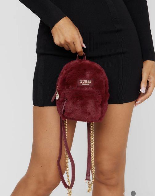 guess mini backpack velvet Factory Elsie Faux-Fur Boutique - #handbag