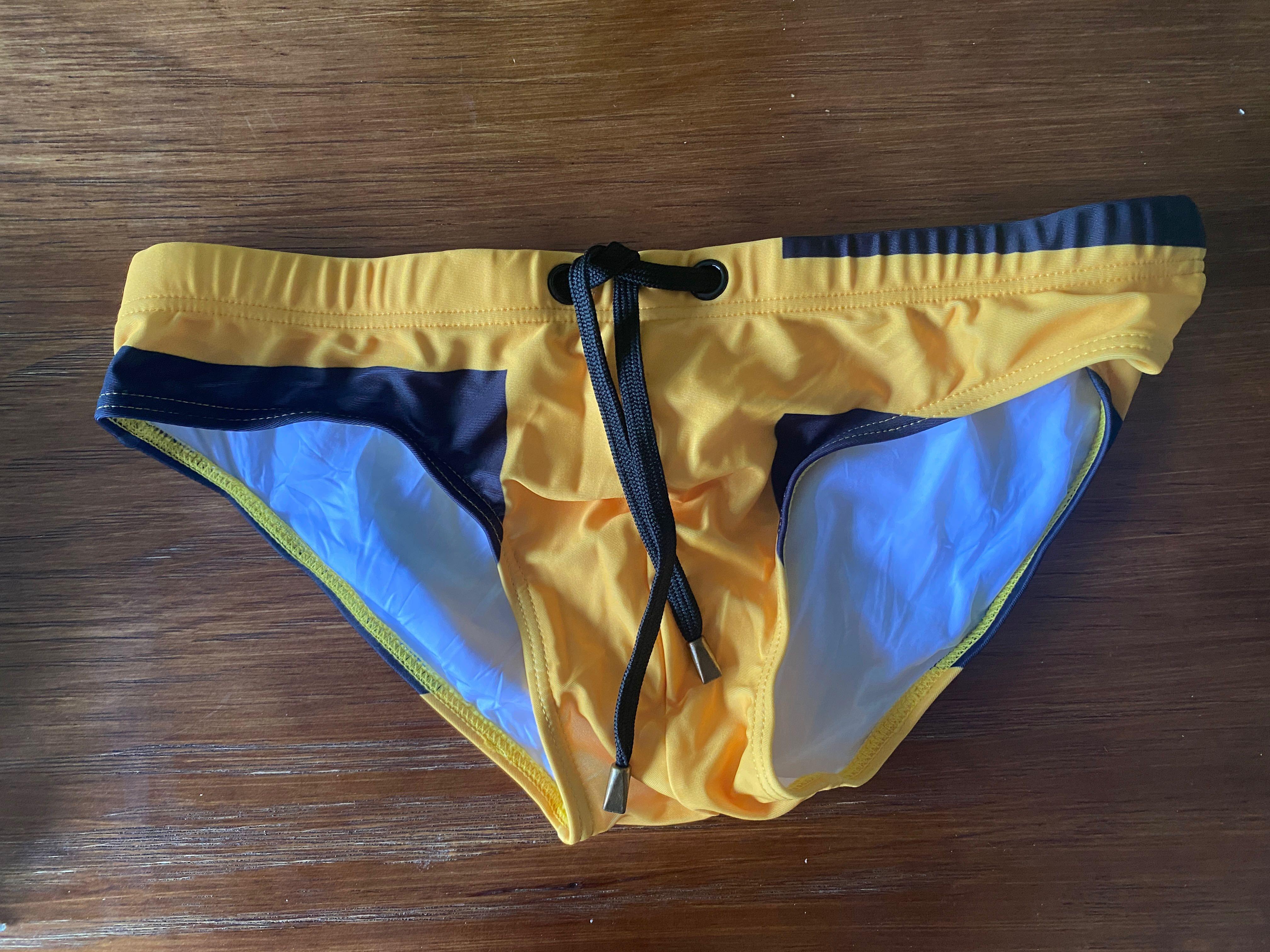 Authentic Marcuse Puzzle swim briefs, Men's Fashion, Bottoms, Swim Trunks & Board Shorts on