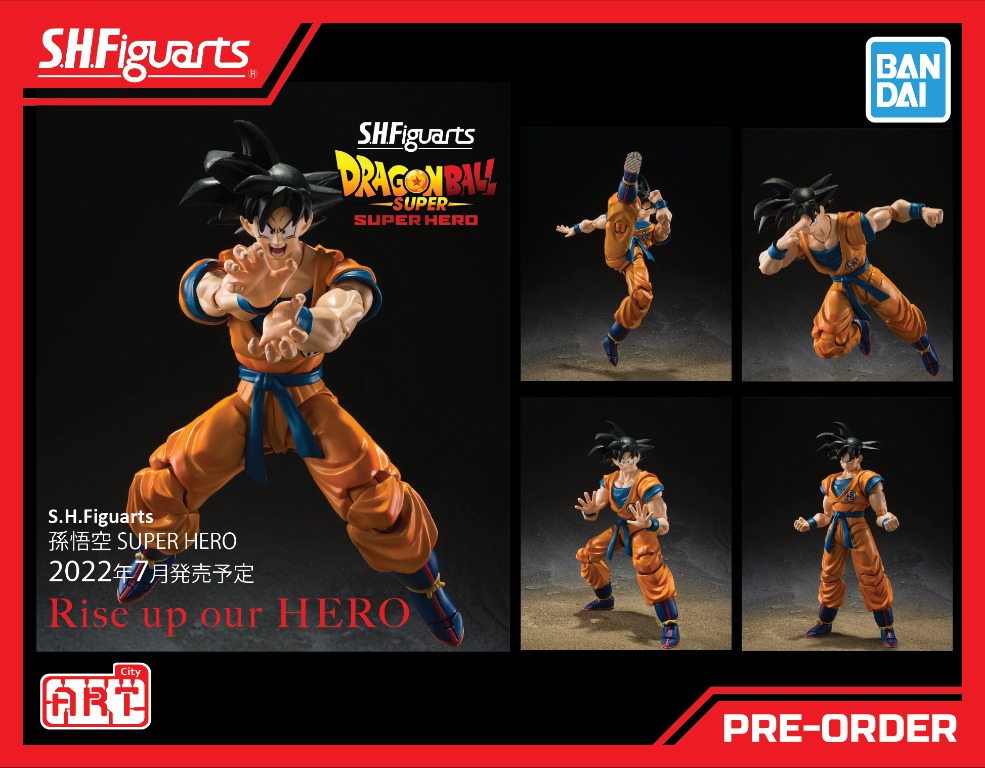 Figura Son Goku - Dragon Ball Super-Super Hero - SH Figuarts - Bandai