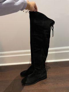 Black Suede Over The Knee (OTK) Boots Size 7.5