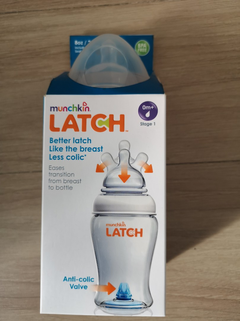 Brand new munchkin latch stage 1 anti colic milk bottle, Babies & Kids