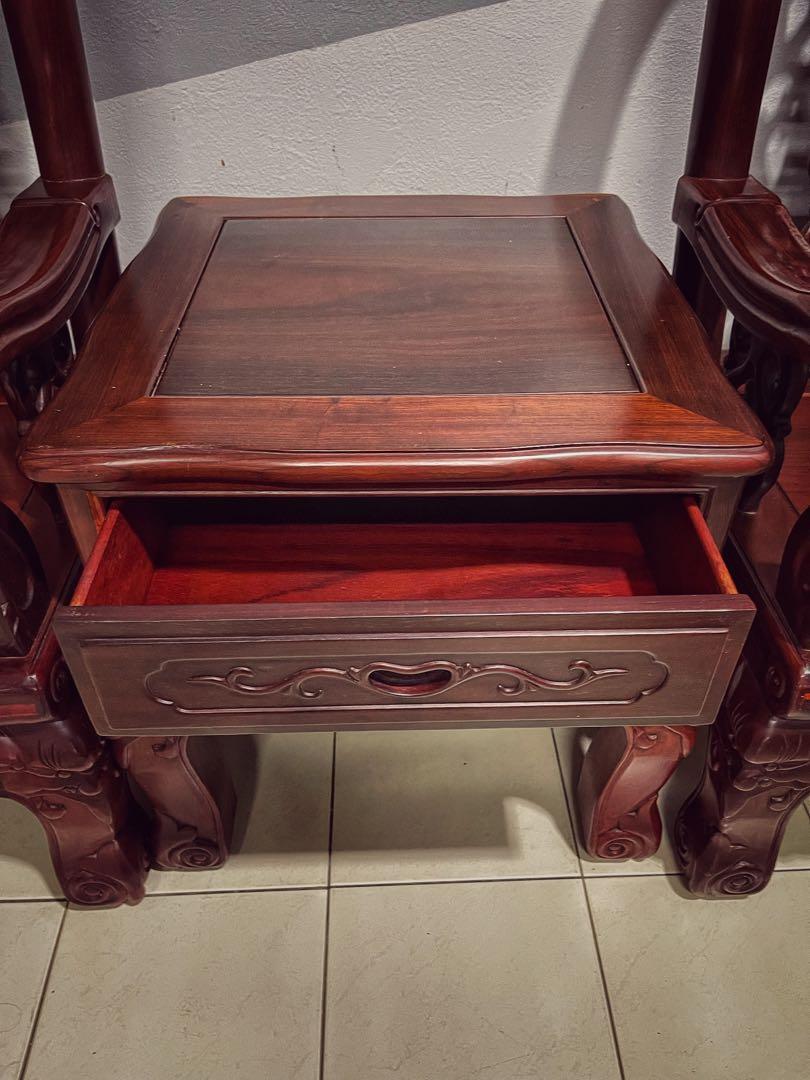 Burmese Rosewood vintage Sofa set 5 seaters, Furniture & Home Living