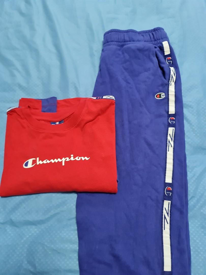 Red champion outlet jogging pants