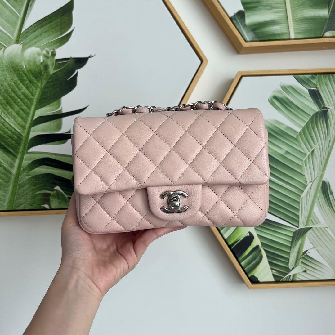 Chanel 14c baby pink mini caviar SHW, Luxury, Bags & Wallets on