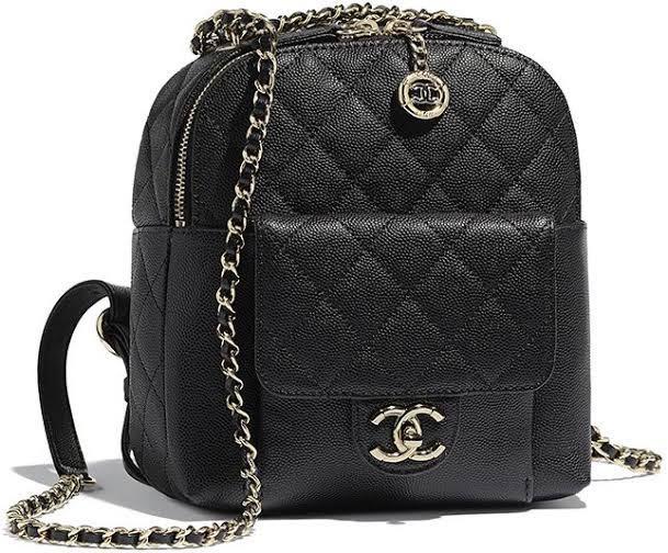 Chanel CC Pocket Backpack Quilted Tweed Mini Black 22175211