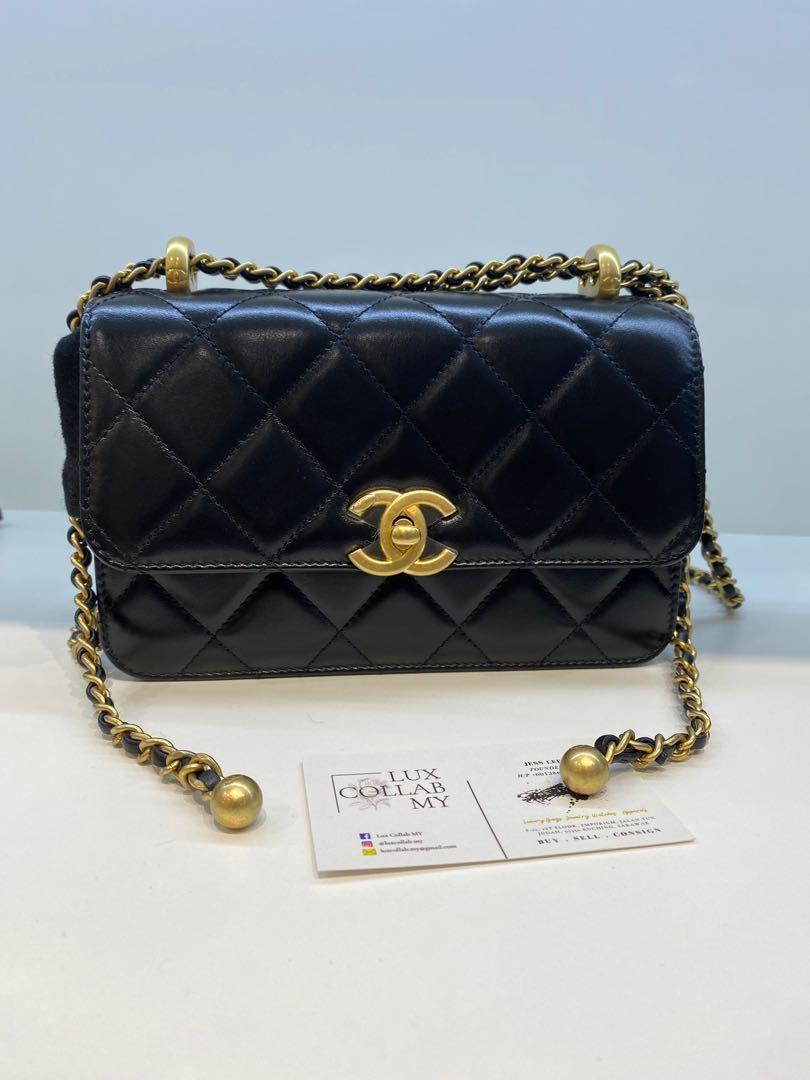 Chanel Double Pearl Crush 22CF Luxury Bags  Wallets on Carousell