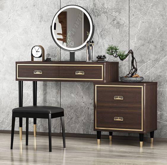 grey wood dressing table
