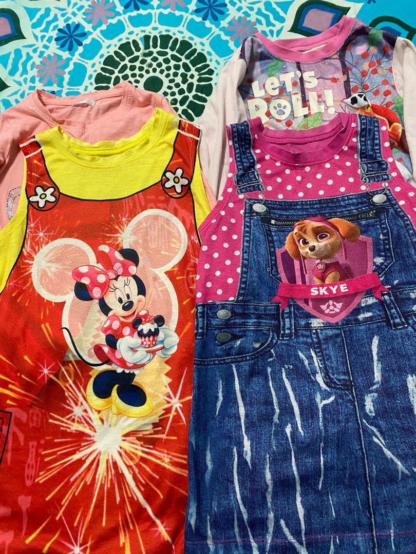 Clothes bundle (Category: Babies & Kids Fashion) located in Singapore. Submitted by livebird_a5cdd5 (Listing ID 1132755884, Image 2). Description: Some are well used and some used only once … size is for 3-4 yr old mostly . 2 tops ( micky and skye ) One paw patrol glow in dark pyjamas Cheongsam t shirt and shorts Leggings 3 yr old size. Self collect pls . Tks . .