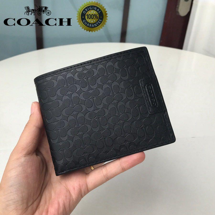 100 Authentic Men s Coach Wallet Men s Fashion Watches Accessories Wallets Card Holders on Carousell