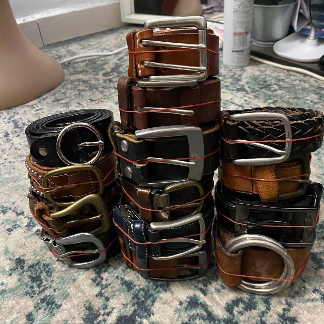 Combo leather Belt mix brand 14pcs Men s Fashion Watches
