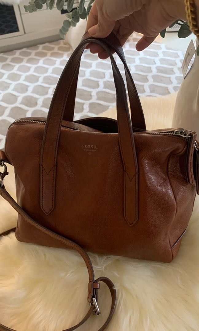 Fossil sydney satchel tan online