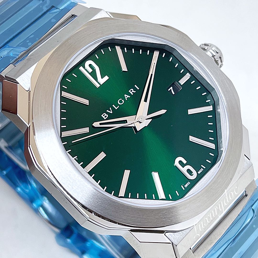 FS.BNIB BVLGARI OCTO ROMA GREEN DIAL AUTOMATIC 41MM WATCH 102963