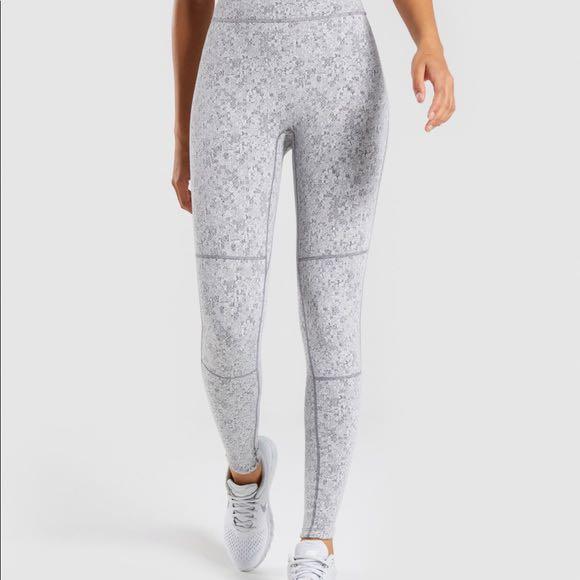 Gymshark Fleur Leggings in Light Grey 