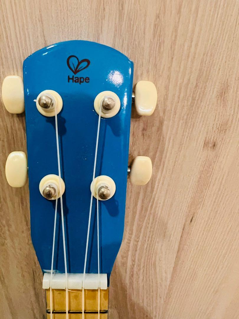 Hape E0317 Kid s Wooden Toy Ukulele in Blue