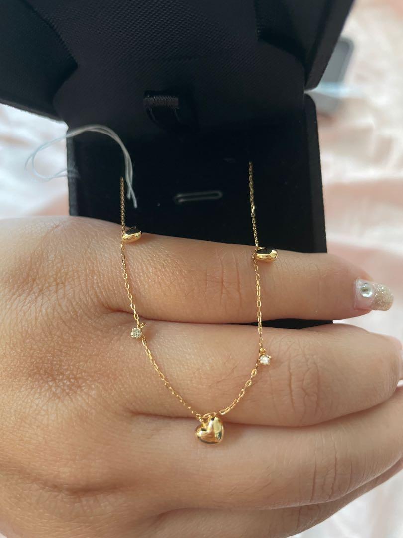 Hearts and Diamonds Station Bracelet (Category: Bracelets) located in Manila. Submitted by vydeleon (Listing ID 1132750001, Image 2). Description: K18 Japan Yellow Gold 17 cm .50 ct diamond RFS: Decluttering.