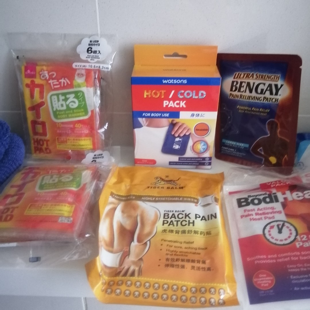 Heat patches, hot/cold pack, tiger balm and bengay, Health & Nutrition
