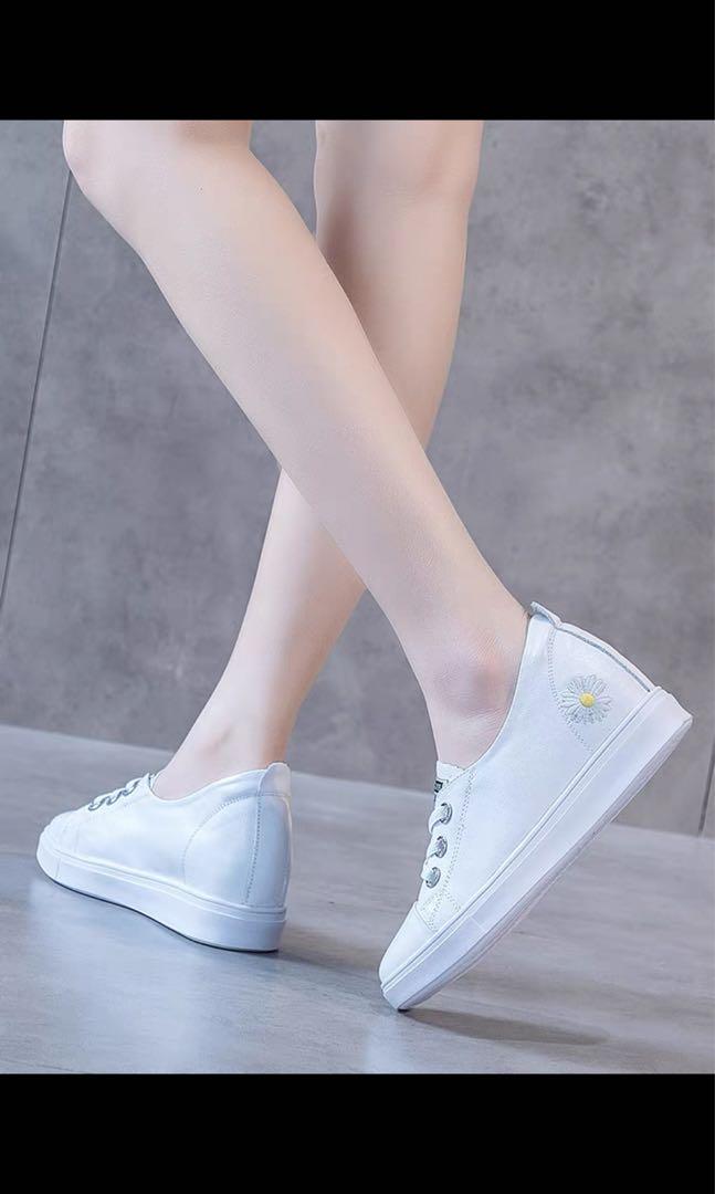 Height increase insole leather white wedding shoes size 40
