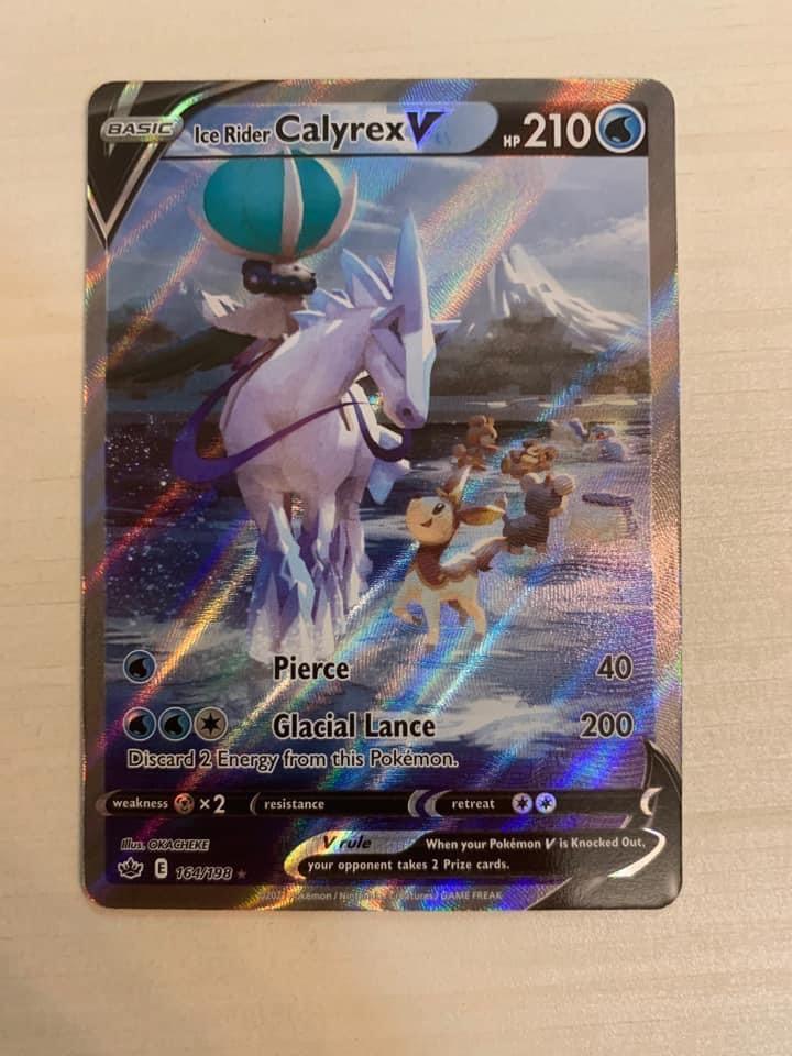 Ice Rider Calyrex V (164/198) Alt Art Chilling Reign, Hobbies & Toys