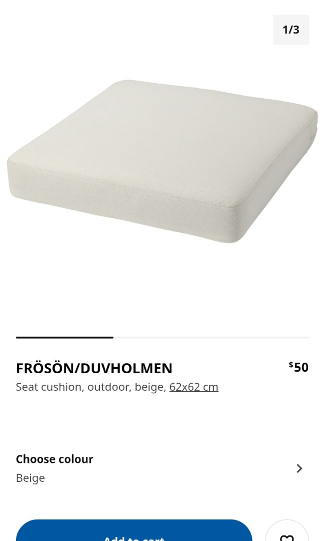 IKEA Applaro seat cushion very good condition, Furniture & Home